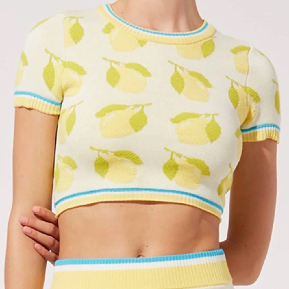 Solid & Stripe Matching Lemon June Set - image 1